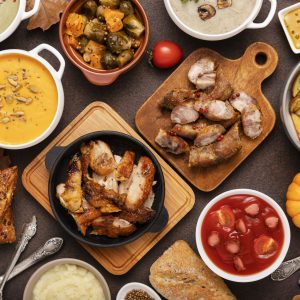 top-view-table-full-food top-view-table-full-food